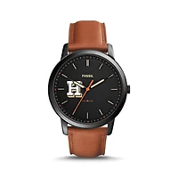 Fossil Black Hamilton Continentals The Minimalist Slim Light Brown Leather Watch