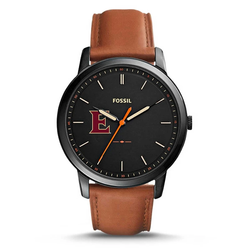 Fossil Black Elon Phoenix The Minimalist Slim Light Brown Leather Watch