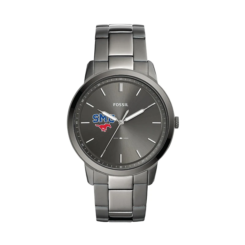 Fossil SMU Mustangs The Minimalist Three-Hand Smoke Watch