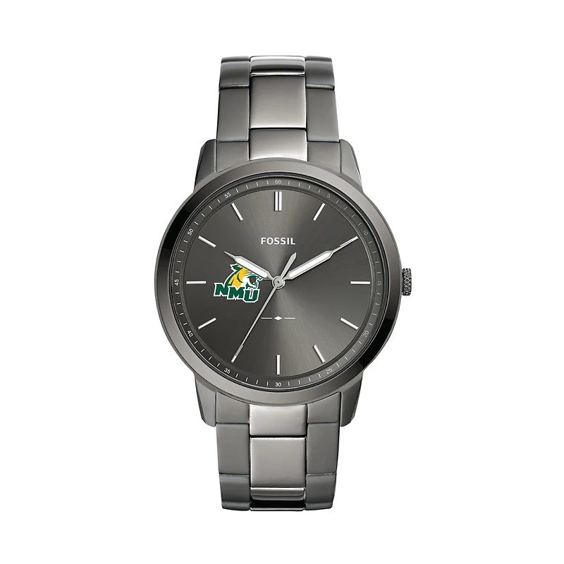 Fossil Northern Michigan Wildcats The Minimalist Three-Hand Smoke Watch