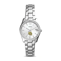 Women's Fossil Silver Marquette Golden Eagles Scarlette Mini Three-Hand Date Watch