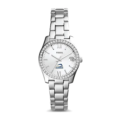 Women's Fossil Silver Hofstra University Pride Scarlette Mini Three-Hand Date Watch