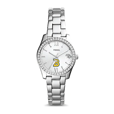 Women's Fossil Silver Birmingham-Southern Panthers Scarlette Mini Three-Hand Date Watch