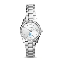 Women's Fossil Silver Roger Williams University Scarlette Mini Three-Hand Date Watch