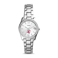 Women's Fossil Silver Phillips Exeter Academy Big Red Scarlette Mini Three-Hand Date Watch