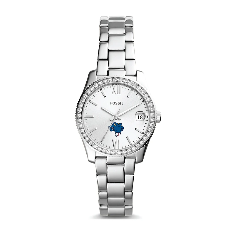 Women's Fossil Silver St. Mary's University Rattlers Scarlette Mini Three-Hand Date Watch