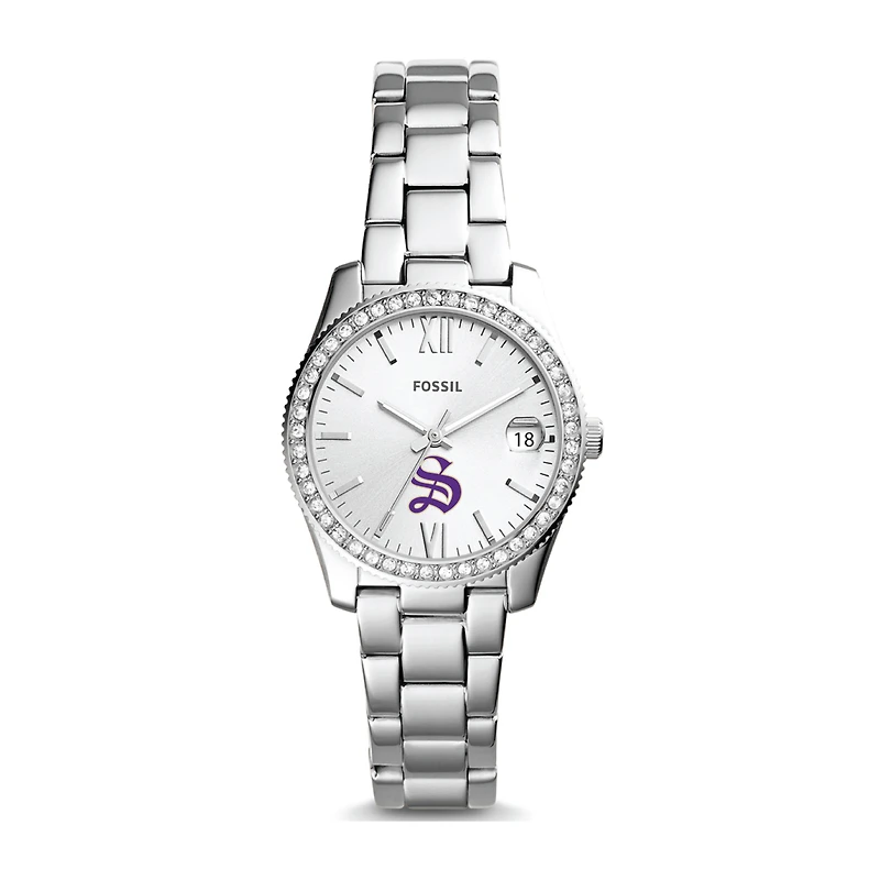 Women's Fossil Silver University of the South Tigers Scarlette Mini Three-Hand Date Watch