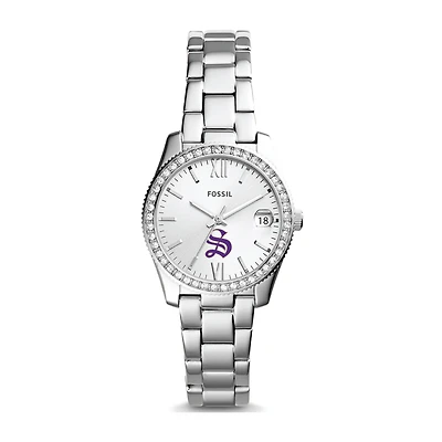 Women's Fossil Silver University of the South Tigers Scarlette Mini Three-Hand Date Watch