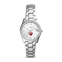 Women's Fossil Silver Concordia University (IL) Cougars Scarlette Mini Three-Hand Date Watch