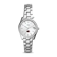 Women's Fossil Silver Claflin Panthers Scarlette Mini Three-Hand Date Watch