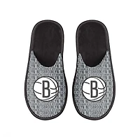 Men's FOCO Brooklyn Nets Scuff Logo Slide Slippers