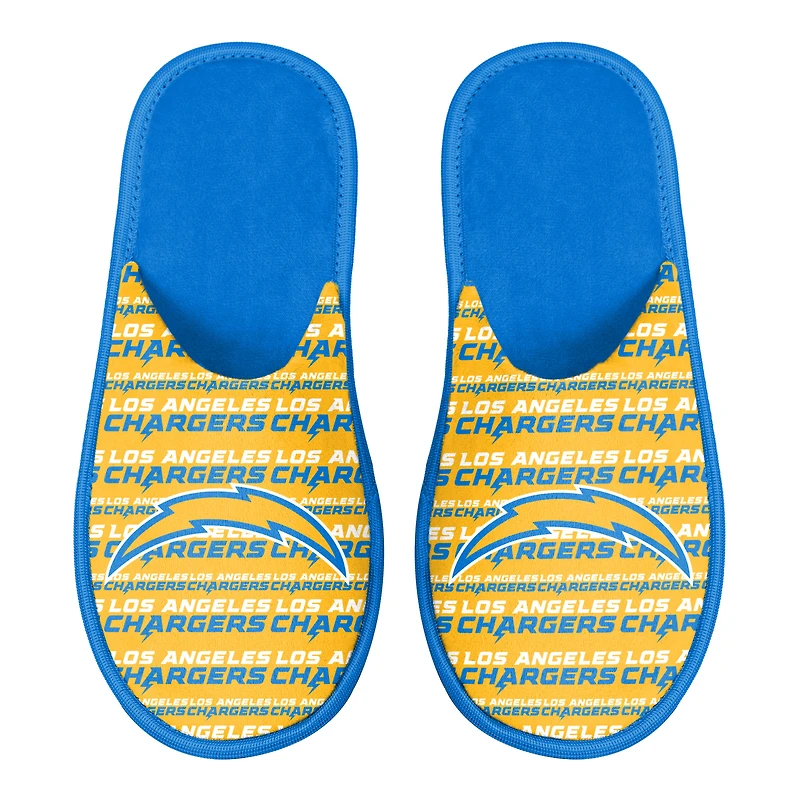 Men's FOCO Los Angeles Chargers Scuff Logo Slide Slippers