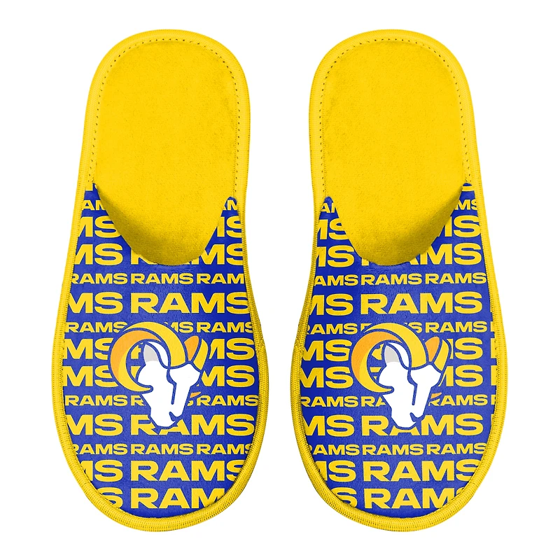 Men's FOCO Los Angeles Rams Scuff Logo Slide Slippers