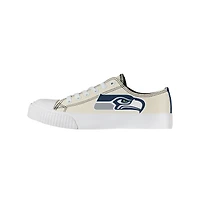 Women's FOCO Cream Seattle Seahawks Low Top Canvas Shoes