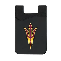 Black Arizona State Sun Devils Top Loading Faux Leather Phone Wallet Sleeve
