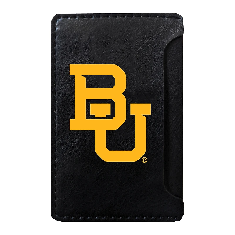 Black Baylor Bears Faux Leather Phone Wallet Sleeve