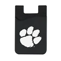 Black Clemson Tigers Logo Top Loading Faux Leather Phone Wallet Sleeve