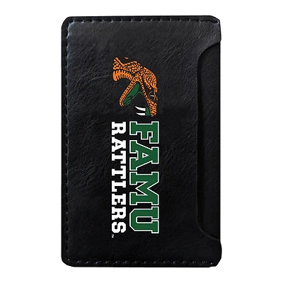 Black Florida A&M Rattlers Faux Leather Phone Wallet Sleeve