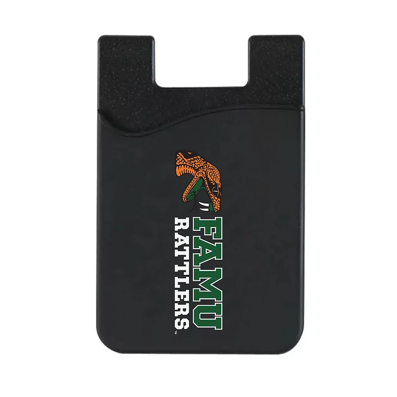Black Florida A&M Rattlers Top Loading Faux Leather Phone Wallet Sleeve
