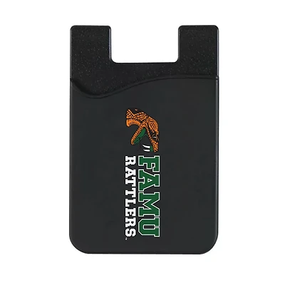 Black Florida A&M Rattlers Top Loading Faux Leather Phone Wallet Sleeve