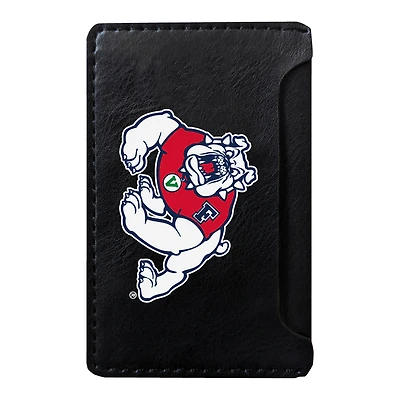 Black Fresno State Bulldogs Faux Leather Phone Wallet Sleeve