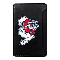 Black Fresno State Bulldogs Faux Leather Phone Wallet Sleeve