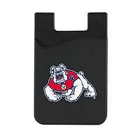 Black Fresno State Bulldogs Top Loading Faux Leather Phone Wallet Sleeve