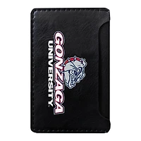 Black Gonzaga Bulldogs Faux Leather Phone Wallet Sleeve