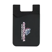 Black Gonzaga Bulldogs Top Loading Faux Leather Phone Wallet Sleeve