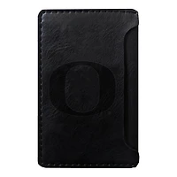 Black Oregon Ducks Debossed Faux Leather Phone Wallet Sleeve