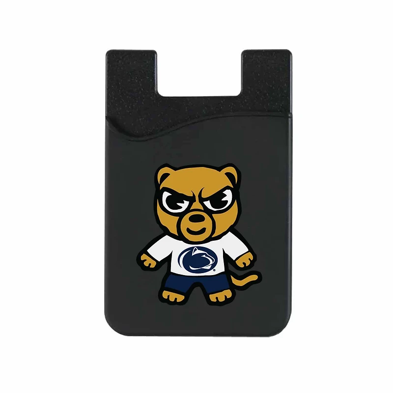 Black Penn State Nittany Lions Mascot Top Loading Faux Leather Phone Wallet Sleeve