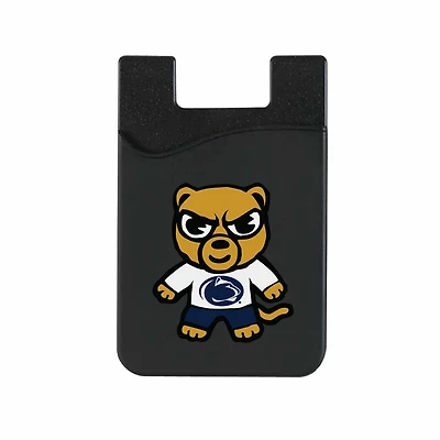 Black Penn State Nittany Lions Mascot Top Loading Faux Leather Phone Wallet Sleeve