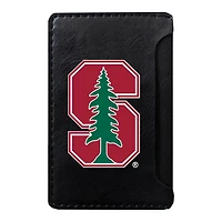Black Stanford Cardinal Faux Leather Phone Wallet Sleeve
