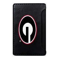 Black Georgia Bulldogs Faux Leather Phone Wallet Sleeve
