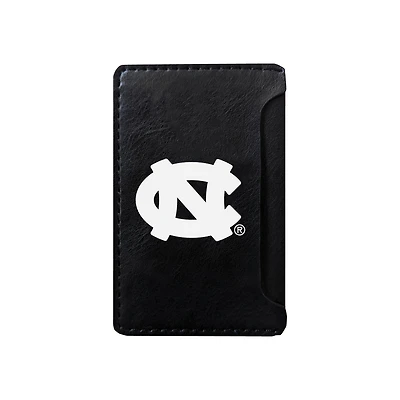 Black North Carolina Tar Heels Faux Leather Phone Wallet Sleeve