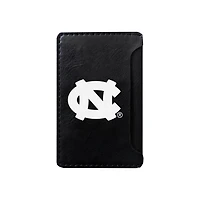 Black North Carolina Tar Heels Faux Leather Phone Wallet Sleeve