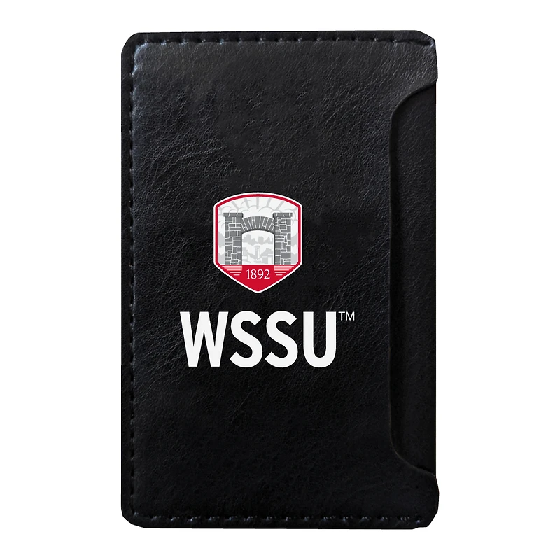 Black Winston-Salem State Rams Faux Leather Phone Wallet Sleeve
