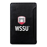Black Winston-Salem State Rams Faux Leather Phone Wallet Sleeve