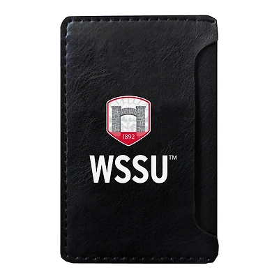 Black Winston-Salem State Rams Faux Leather Phone Wallet Sleeve