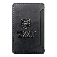 Black Winston-Salem State Rams Debossed Faux Leather Phone Wallet Sleeve