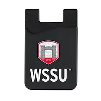 Black Winston-Salem State Rams Top Loading Faux Leather Phone Wallet Sleeve