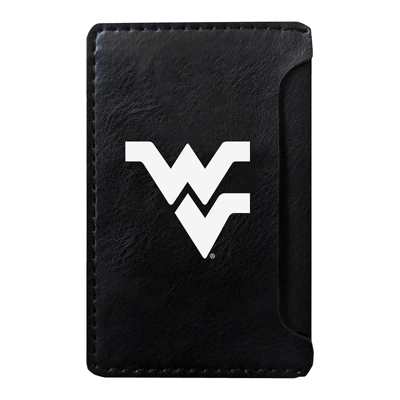 Black West Virginia Mountaineers Faux Leather Phone Wallet Sleeve