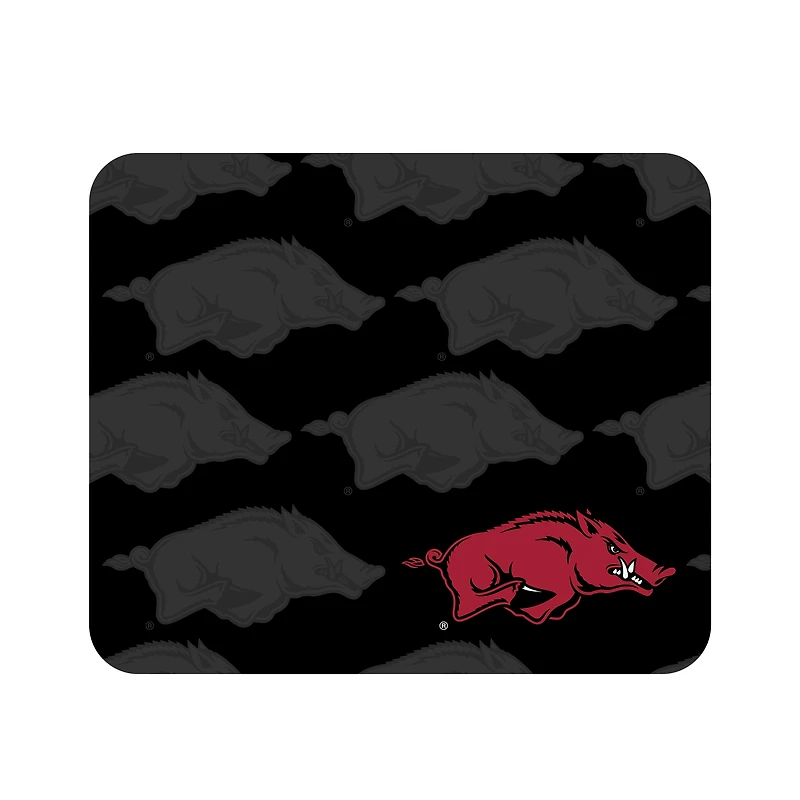 Black Arkansas Razorbacks Echo Logo Mouse Pad