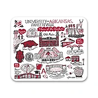 White Arkansas Razorbacks Mouse Pad
