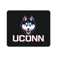 Black UConn Huskies Mascot Logo Mouse Pad