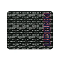 Black UConn Huskies Repeat Text Mouse Pad