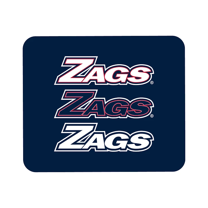 Navy Gonzaga Bulldogs Wordmark Logo Mouse Pad