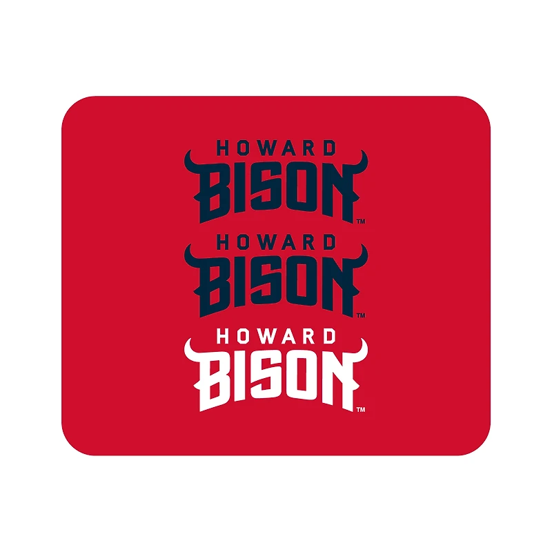 Red Howard Bison Wordmark Logo Mouse Pad