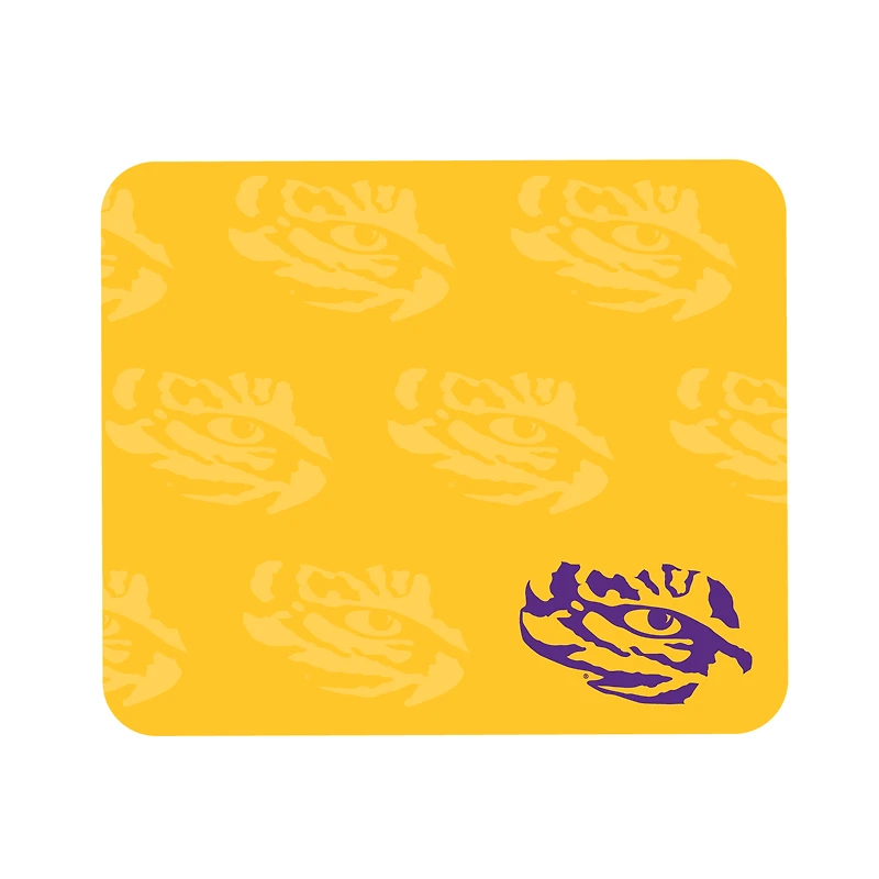 Gold LSU Tigers Echo Logo Mouse Pad