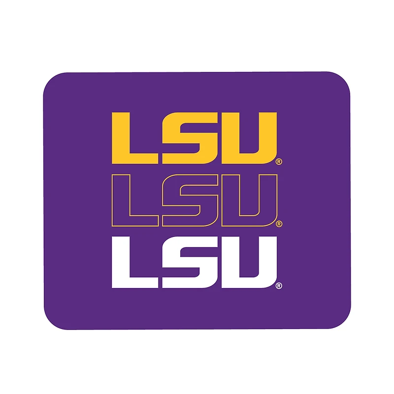 Purple LSU Tigers Wordmark Logo Mouse Pad